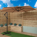 Samuel Alexander 3m Cantilever Parasol in Beige with Crank Handle for Patio Garden Banana Parasol with UV Protection Outdoor Umbrella Sun Shades for Garden