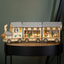16cm LED Battery Operated Indoor Wooden Christmas Train & Carriages Scene