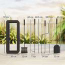 Outsunny 5 PCS Fireplace Companion Set, Metal Fireplace Accessories, Black