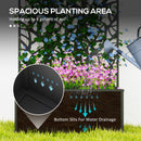 Outsunny Metal Raised Garden Bed with Trellis, Outdoor Elevated Planter Box