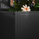 Outsunny Metal Raised Garden Bed with Trellis, Outdoor Elevated Planter Box