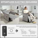 HOMCOM Electric Reclining Chair W/ Remote, Power Recliner For Elderly, Grey
