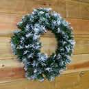 55cm Premier Christmas Snow Tipped Green Pine PVC Door Wreath