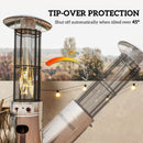 Outsunny 11 KW Patio Heater, Propane Heater with Tip-Over Switch, Silver