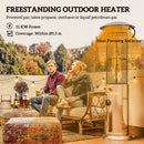 Outsunny 11 KW Patio Heater, Propane Heater with Tip-Over Switch, Silver