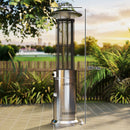 Outsunny 11 KW Patio Heater, Propane Heater with Tip-Over Switch, Silver