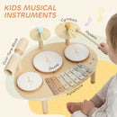 AIYAPLAY Baby Drum Kit, Wooden Kids Musical Instruments, Gift for Birthday