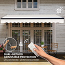 Outsunny 3.5 x 3(m) Electric Retractable Awning w/ Aluminium Frame