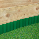 12cm X 6m Plastic Corrugated Lawn Garden Edging Border In Green