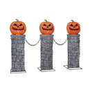 97cm x 1.2m Battery Powered Light up Halloween Pumpkin Fence with LEDs