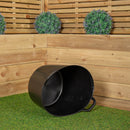 38 x 45cm Large Black Plastic Tub Bucket with 42 Litre Capacity & Carry Handles