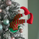 55cm Battery Operated Soft Animated Elf Kicking Legs Christmas Decoration