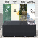 Outsunny 190x72x76cm Rectangular Patio Furniture Cover for Chairs Black