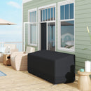 Outsunny 190x72x76cm Rectangular Patio Furniture Cover for Chairs Black