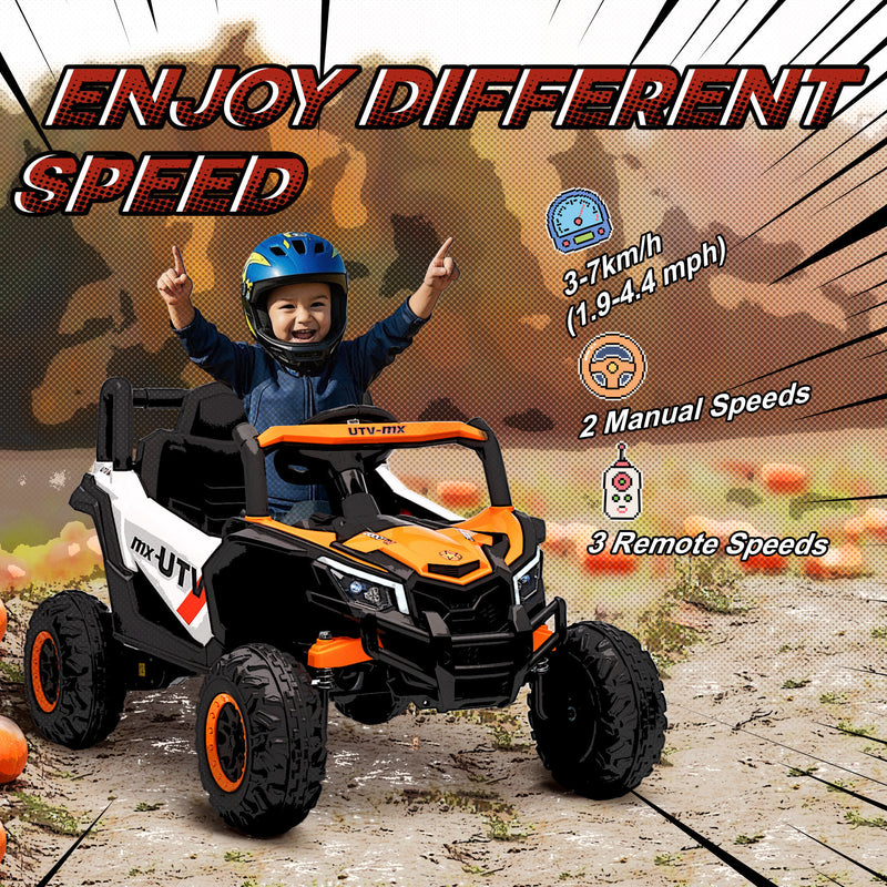 AIYAPLAY Kids Electric Car with Remote Control for Ages 3-5 Years, Orange