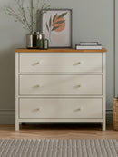 Coxmoor 3 Drawer Chest - Ivory and Oak