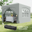 Outsunny 3 X 3(m) UPF50+ Pop Up Gazebo With Sides And Carry Bag