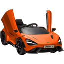 AIYAPLAY Orange McLaren 765LT Licensed 12V Kids Ride On Car W/ MP3 Music