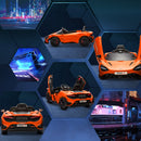 AIYAPLAY Orange McLaren 765LT Licensed 12V Kids Ride On Car W/ MP3 Music