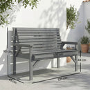 Outsunny Wooden Garden Bench 2 Seater, Patio Bench for Indoor Outdoor