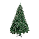 7ft (2.1m) Tall Rocky Mountain Pine Christmas Tree with 1208 Snow Tipped Branches & Pinecones