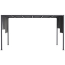 Outsunny 3m x 4m utdoor Garden Pergola with LED Lights Sliding Roof Grey