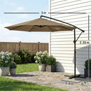Outsunny 3 M Garden Cantilever Parasol With Cover, Rotation, Khaki