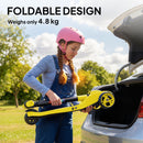 AIYAPLAY Electric Scooter For Kids, 3 Wheel Foldable Kids Scooter, Yellow