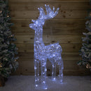 1.15m Light up Soft Acrylic Christmas Reindeer with 160 White LEDs