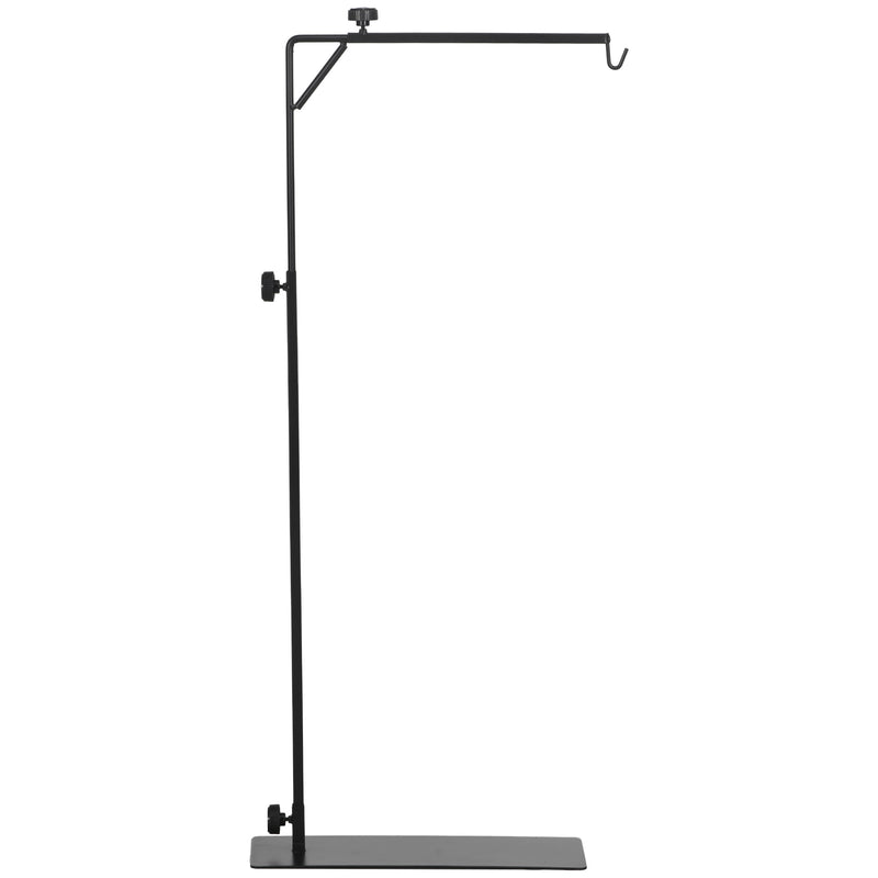 86-129Hcm PawHut Reptile Lamp Stand, Adjustable Lamp Holder w/ Base, Hook