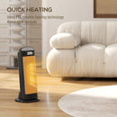 HOMCOM 2000W Fan Space Heater With 4 Modes, Adjustable Thermostat, Black