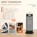 HOMCOM 2000W Fan Space Heater With 4 Modes, Adjustable Thermostat, Black