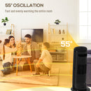 HOMCOM 2000W Fan Space Heater With 4 Modes, Adjustable Thermostat, Black