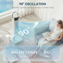 HOMCOM Tower Fan For Bedroom, 16 Inch Mist Desktop Fan With DC Motor