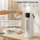 HOMCOM Tower Fan For Bedroom, 16 Inch Mist Desktop Fan With DC Motor