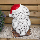 25cm Battery Operated Outdoor Blinkin' Snowy Christmas Owl with White LEDs & Timer Function