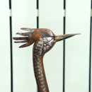 Outsunny Heron Garden Statue, Metal Garden Gift With Stakes, Silver Tone