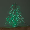 50cm Light Up 3 Layered Christmas Tree With 150 Multi-Action Green LEDs