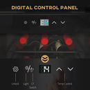 HOMCOM 50L Undercounter Wine Cooler Fridge With LED Light Glass Door 18 Bottles