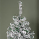 5ft (1.5m) Snow Flocked Artificial Christmas Tree with Green Metal Stand and 285 Tips