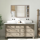HOMCOM Wall Bathroom Mirror, Vanity Mirror, Grey