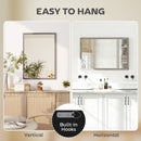 HOMCOM Wall Bathroom Mirror, Vanity Mirror, Grey