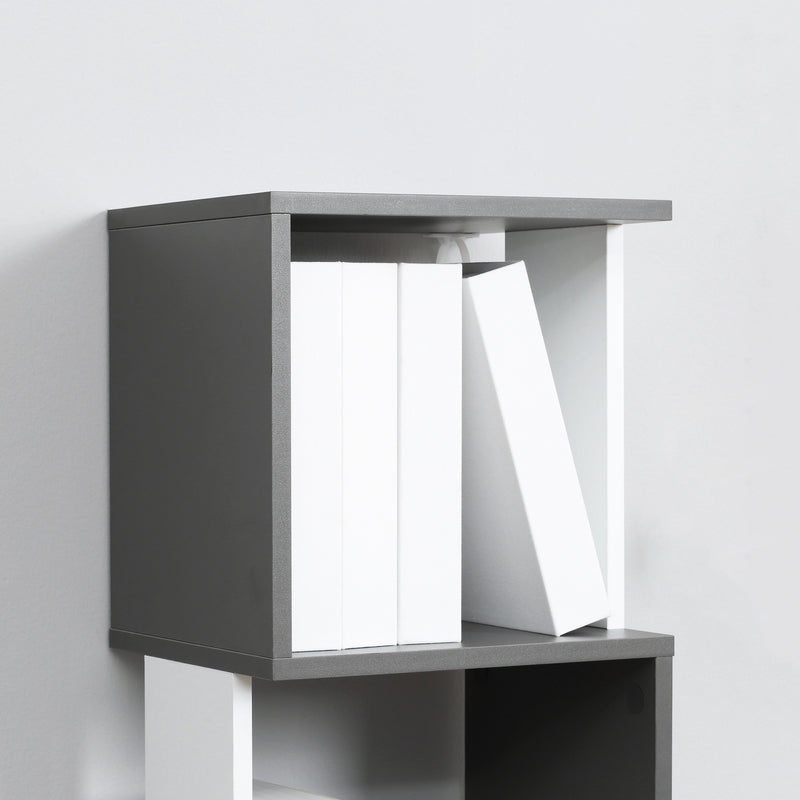 HOMCOM 5-Tier Bookshelf Freestanding Bookcase Storage Shelves, White