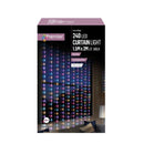 1.5m x 2m Light up Cascading Christmas Curtain Light with 240 Multi-Coloured LEDs
