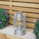 25cm/30cm Silver Paraffin Hurricane Lantern Camping Light