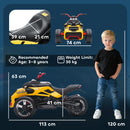 AIYAPLAY 12V Kids Electric Ride On Car, Battery Powered Ride On ATV, Yellow