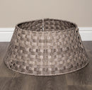 40/58cm Samuel Alexander Medium KD Plastic Wicker Rattan Woven Christmas Tree Skirt in Grey