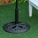 Outsunny Round Patio Umbrella Base Stand, Umbrella Holder, Black