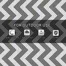 Outsunny Outdoor Rug, 1.2 x 1.8m Patio Floor Mat, Grey & White