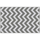 Outsunny Outdoor Rug, 1.2 x 1.8m Patio Floor Mat, Grey & White